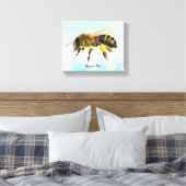 Aquarelle d'abeille de miel toile étirée (Insitu(Chambre))