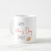 Aquarelle Dachshund Valentines Chien Café Mug (Devant gauche)