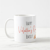 Aquarelle Dachshund Valentines Chien Café Mug (Gauche)