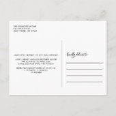 Aquarelle Dainty Faire-part de naissance de cadre (Dos)