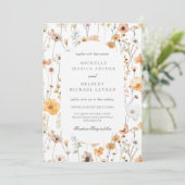 Aquarelle Dainty Flowers Faire-part de mariage (Debout devant)