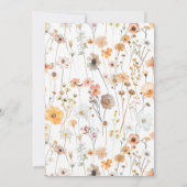 Aquarelle Dainty Flowers Faire-part de mariage (Dos)