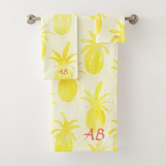 Aquarelle d'ananas jaune (En situation)