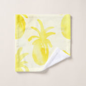 Aquarelle d'ananas jaune (Gant de toilette)