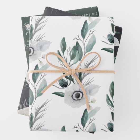 Aquarelle d'anniversaire Feuilles de papier d'enve (En situation)