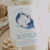 Aquarelle Dauphin Invitation d'anniversaire