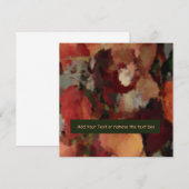 Aquarelle d'automne Carte Note Abstraite (Devant / Derrière)