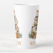 Aquarelle d'automne Citrouilles Latte Mug (Devant)