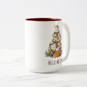 Aquarelle d'automne Citrouilles Latte Mug (Devant droit)