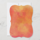 Aquarelle d'automne moderne Baby Shower Invitation (Dos)