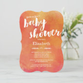 Aquarelle d'automne moderne Baby Shower Invitation (Debout devant)