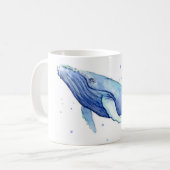 Aquarelle de baleine de bosse peignant la tasse en (Devant gauche)