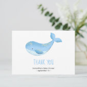 Aquarelle de baleine - merci baby shower (Debout devant)