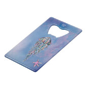 Aquarelle de bleu de poissons d'étoile de méduses (Devant Angle)