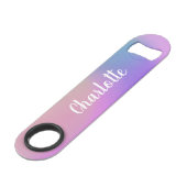 Aquarelle de Boho pourpre dégradé Nom personnalisé (Devant angulaire)