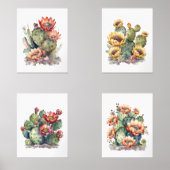 Aquarelle de cactus à fleur (Recto)