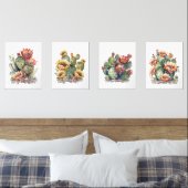 Aquarelle de cactus à fleur (Chambre à coucher)