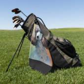 Aquarelle de caniche Serviette de golf (Vert)