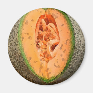 Aquarelle de cantaloup - aimant