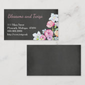 Aquarelle de carte de visite de fleuriste de (Devant / Derrière)