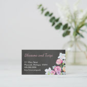 Aquarelle de carte de visite de fleuriste de (Debout devant)