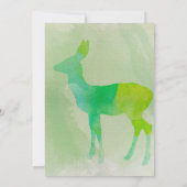 Aquarelle de cerf - Faire-part de mariage (Dos)