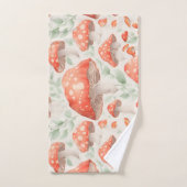 Aquarelle de champignons coloré Motif personnalisé (Serviette à main)
