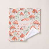 Aquarelle de champignons coloré Motif personnalisé (Gant de toilette)