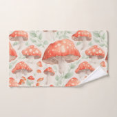 Aquarelle de champignons coloré Motif personnalisé (Serviette à main)