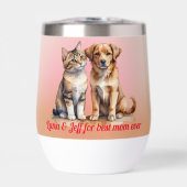 Aquarelle de chat et chien mignonne (Avant)