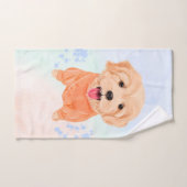 Aquarelle de Chien Chien Chien Cochon Coupe person (Serviette à main)