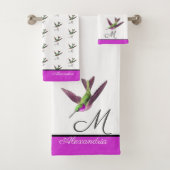 Aquarelle de colibri rose chaud (En situation)