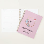 Aquarelle de conception géométrique florale et ver (Devant avec enveloppe)