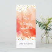 Aquarelle de corail, programme de mariage des conf (Debout devant)