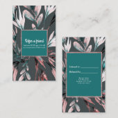 Aquarelle de corail turquoise Botanique Référence (Devant / Derrière)