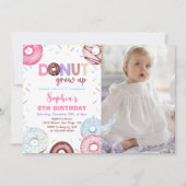 Aquarelle de croissance de beigne Donut Invitation (Devant)