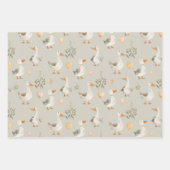 Aquarelle de ferme Animaux Oies Feuillet papier d' (Devant)