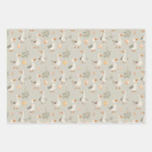 Aquarelle de ferme Animaux Oies Feuillet papier d' (Devant)