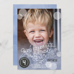 Aquarelle de fête d'anniversaire   Invitations Boy