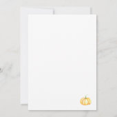 Aquarelle de feuillage d'automne | INVITATION BABY (Dos)