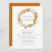 Aquarelle de feuillage d'automne | INVITATION FÊTE (Devant / Derrière)