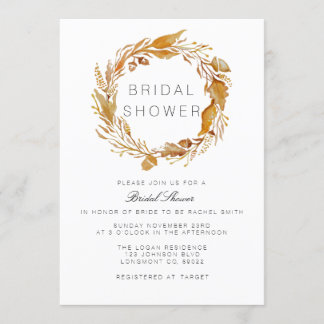 Aquarelle de feuillage d'automne | INVITATION FÊTE