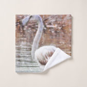 Aquarelle de Flamant rose exotique (Gant de toilette)