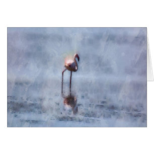 Aquarelle de Flamant rose solaire