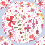Aquarelle de fleurs sauvages<br><div class="desc">Aquarelle claire et joyeuse fleur sauvage et feuille de la peinture d'un jardin sauvage. Art original de Nic Squirrell.</div>