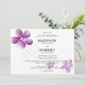 Aquarelle de fleurs violettes Invitations de maria (Debout devant)