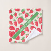 Aquarelle de fraise Motif coloré (Gant de toilette)
