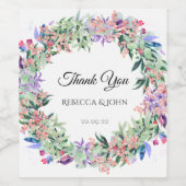 Aquarelle de germe Berries florales Étiquettes de (Étiquettes simples)