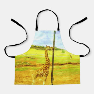 Aquarelle de Giraffe, Tablier d'impression intégra