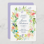 Aquarelle de graduation Invitation Open House (Devant / Derrière)